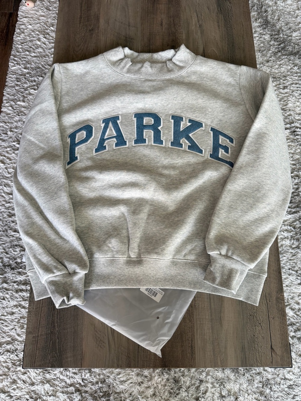 NWT PARKE Varsity Mockneck Fleece *Classic Grey & vintage denim*